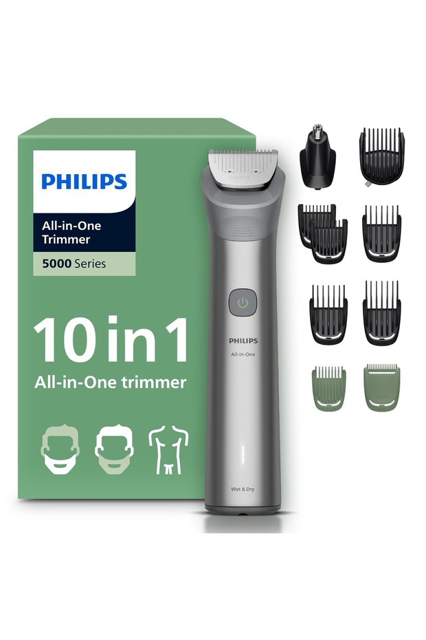 Philips MG5922/15 All-in-One Trimmer, Multi Grooming Kit for Face Hair & Body, Cordless, Showerproof