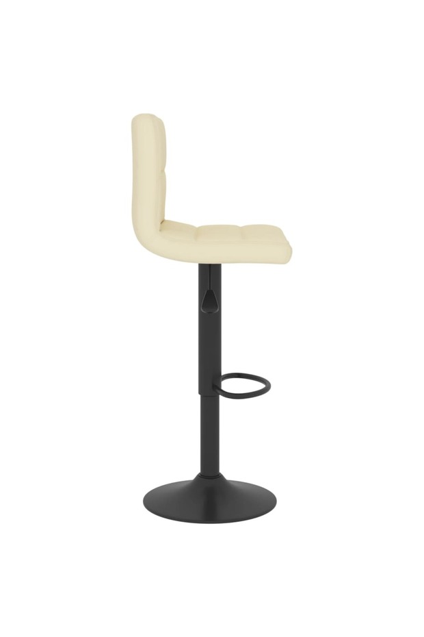 Scaun de bar, crem, material textil - 4