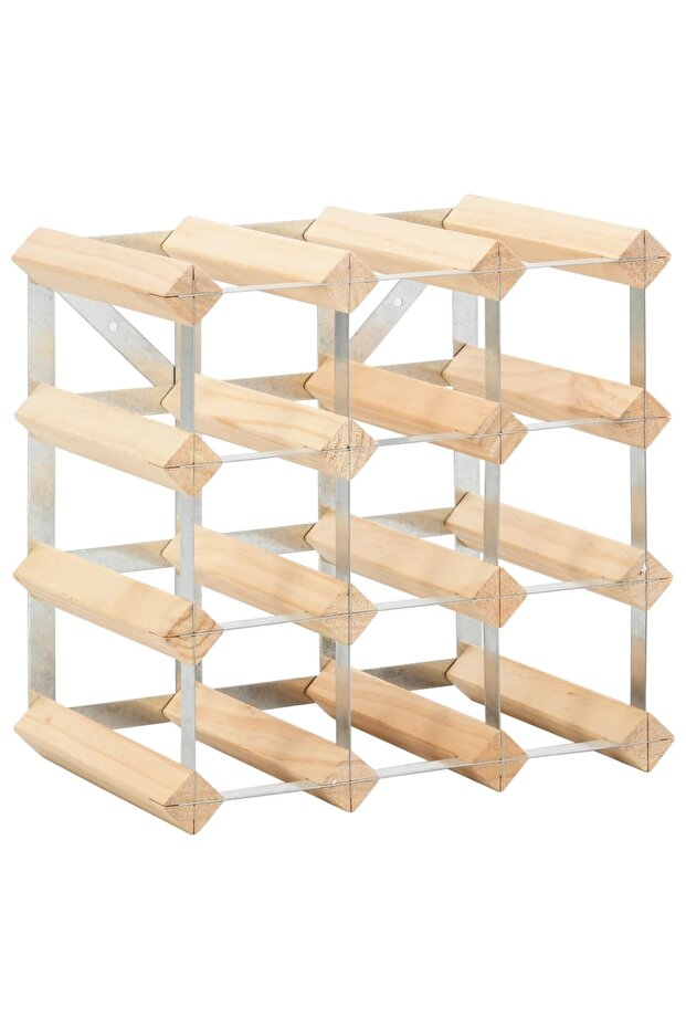 Wine bottle holder for 12 bottles, solid pine wood - 2