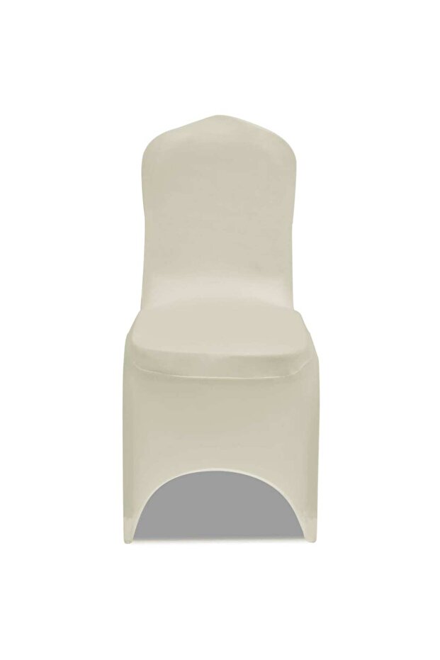 Huse elastice pentru scaun, 12 buc., crem - 4