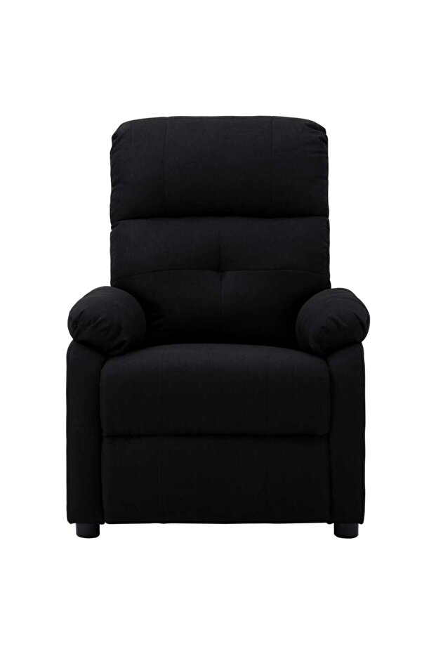 Fotoliu rabatabil, negru, material textil - 2