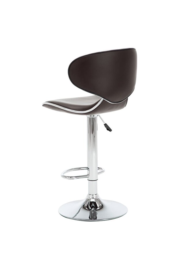 Bar stools, 2 pcs., brown, eco- Leather - 6