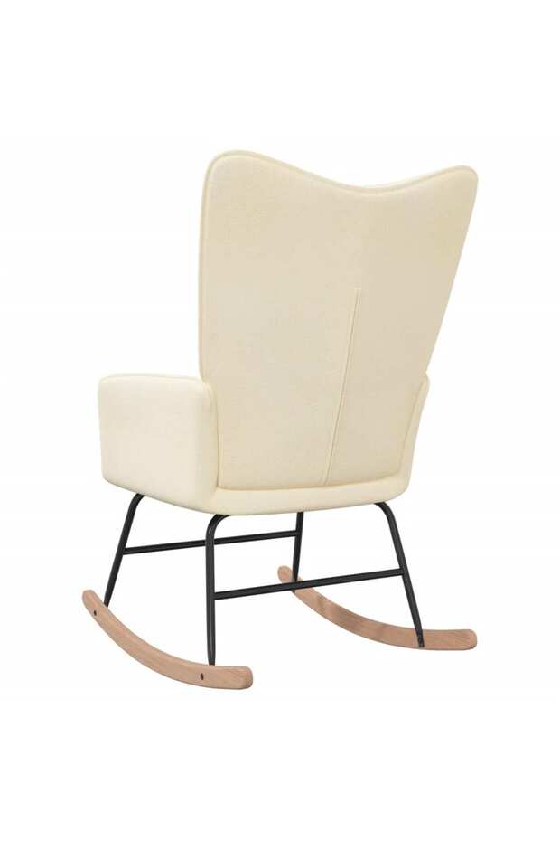 Scaun balansoar, crem, material textil - 4