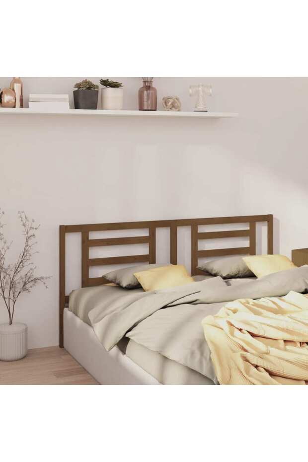 Bedside table, honey brown, 186x4x100 cm, solid pine wood