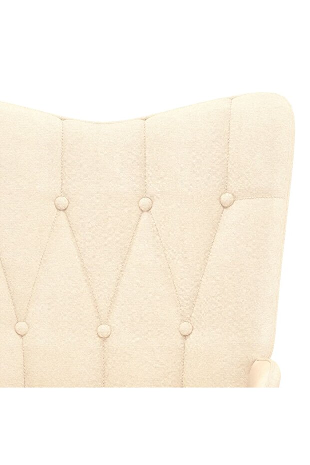 Scaun balansoar, crem, material textil - 5