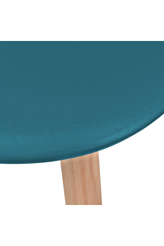Kitchen chairs, 6 pcs., turquoise, plastic - 5