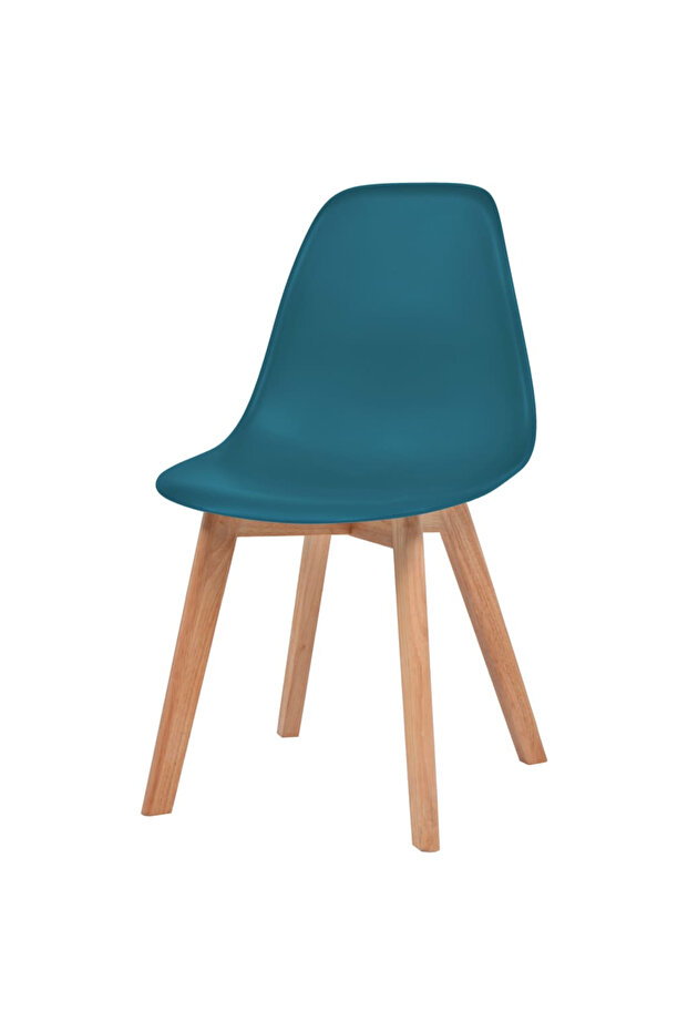 Kitchen chairs, 6 pcs., turquoise, plastic - 3