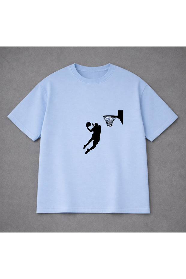 Men's Oversized T-Shirt Basketballer Ba Printed 100 Pa Cotton Work Shirt Comfortable Fit