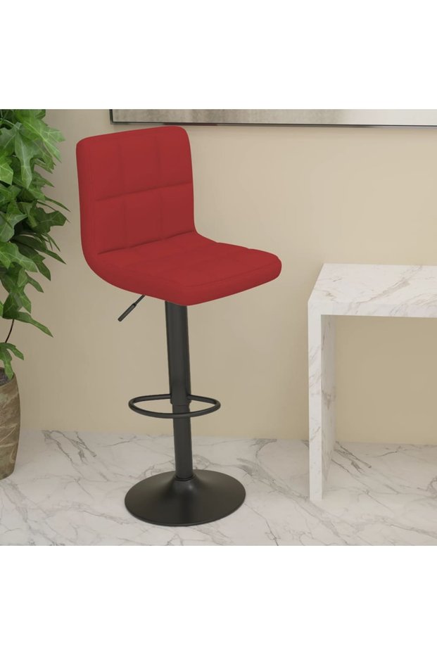 Bar stool, wine red, fabric