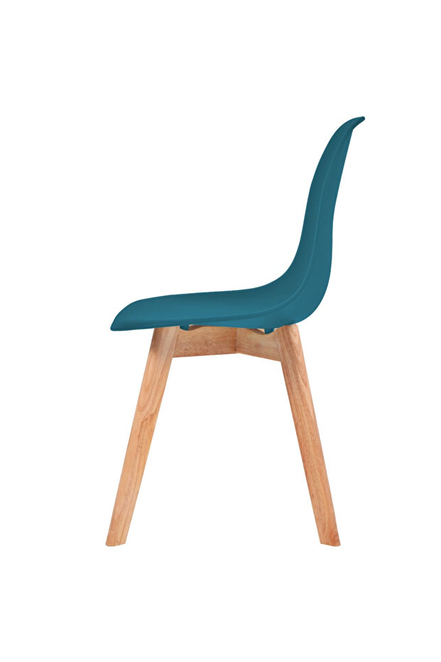 Kitchen chairs, 6 pcs., turquoise, plastic - 4
