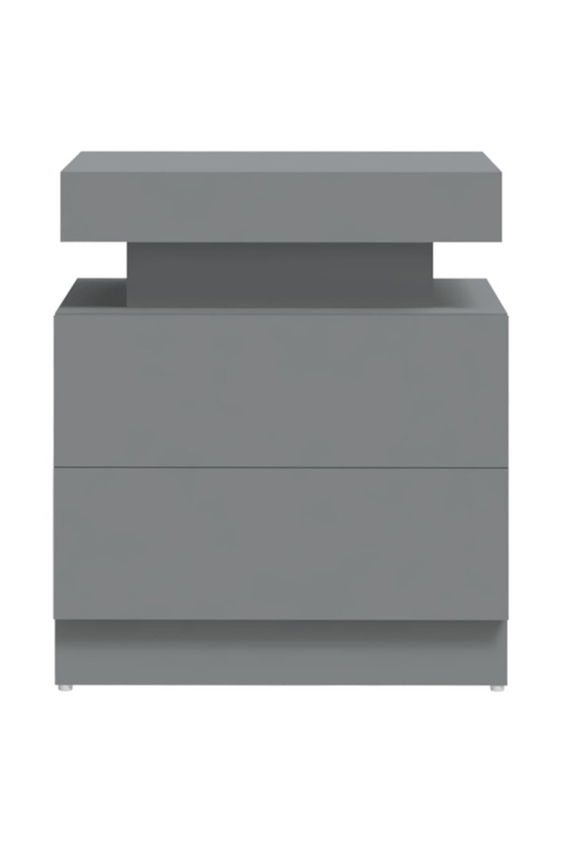 Bedside table, grey, 45x35x52 cm, chipboard - 4