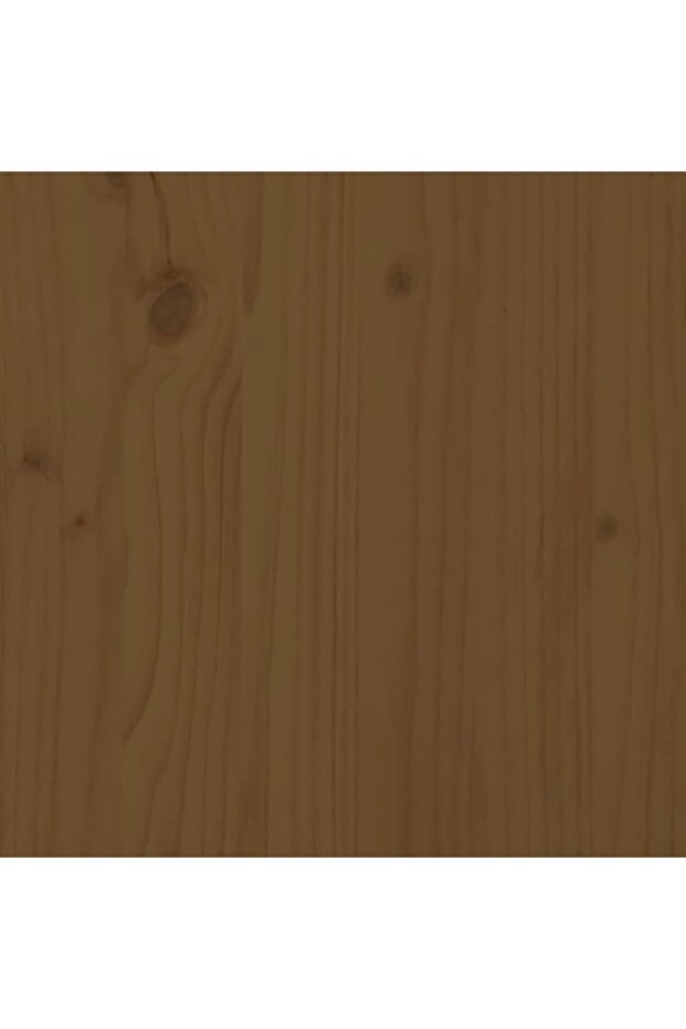 Bedside table, honey brown, 106x4x100 cm, solid pine wood - 5
