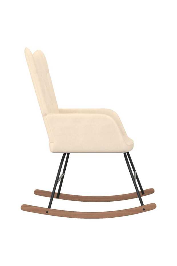 Scaun balansoar, crem, material textil - 3
