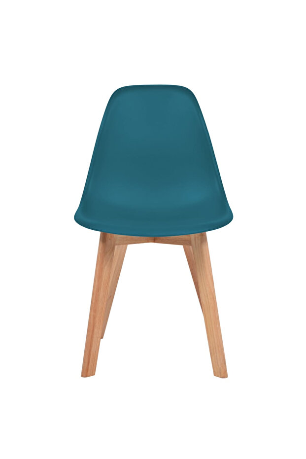 Kitchen chairs, 6 pcs., turquoise, plastic - 2