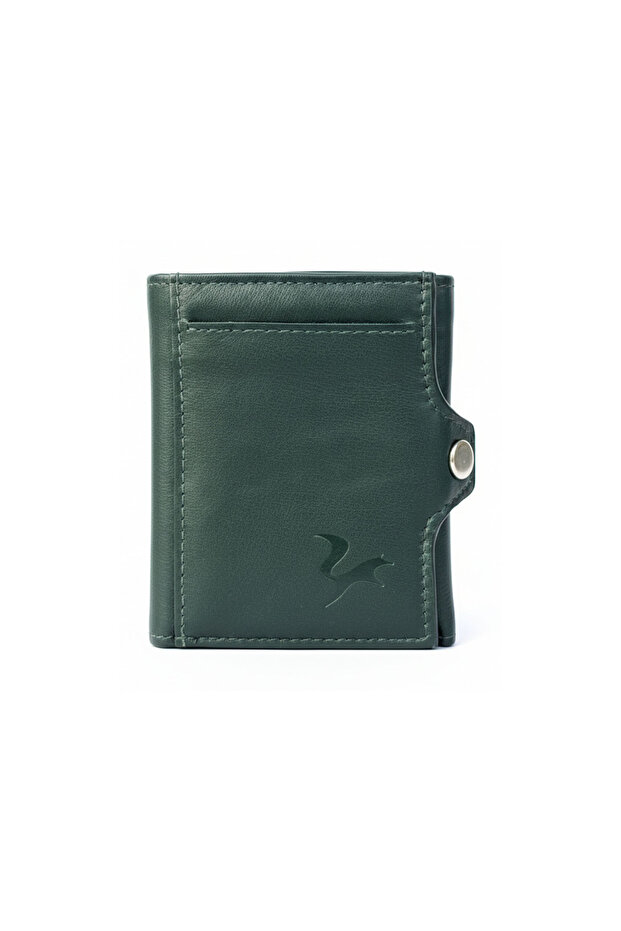 Trifold Genuine Leather Wallet with RFID Protection for Men