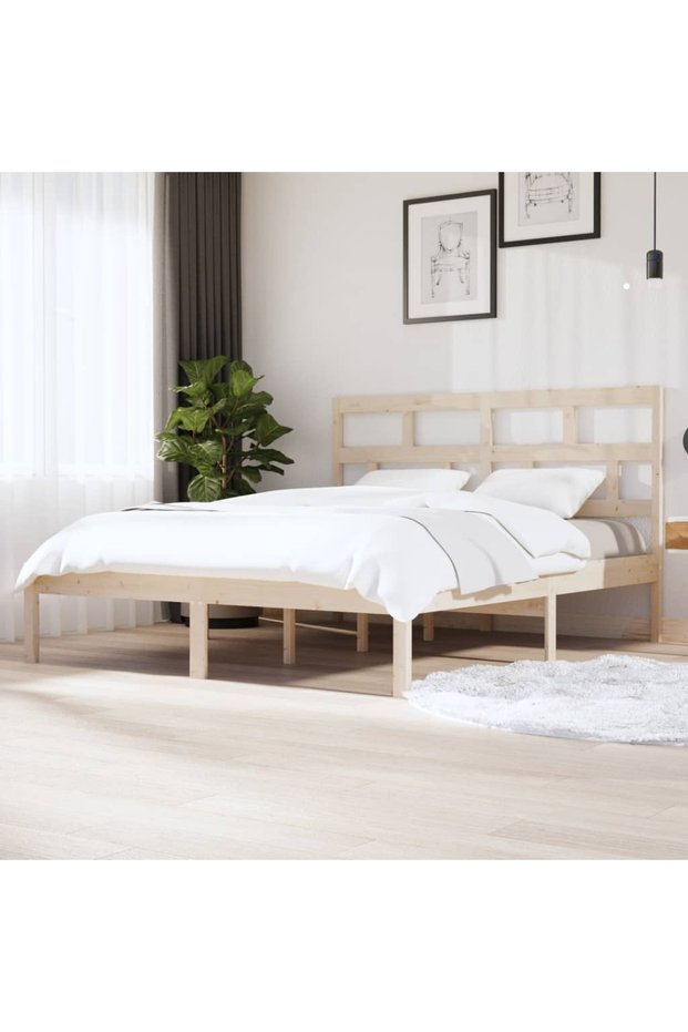 Bed frame, 160x200 cm, solid pine wood