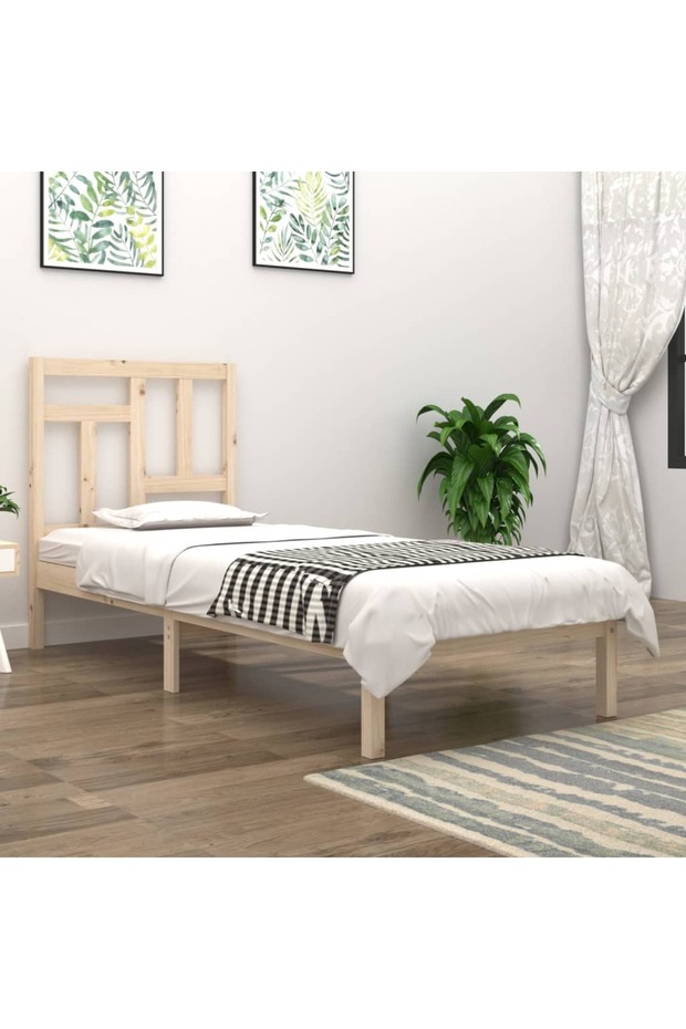 Single 3FT bed frame, 90x190 cm, solid pine wood