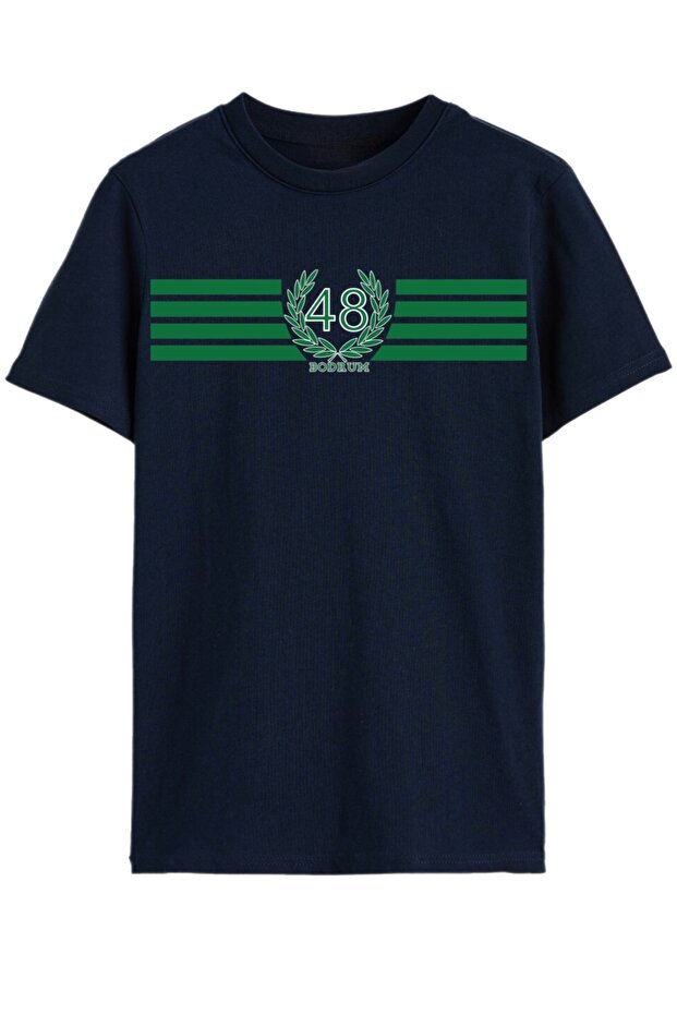 Bodrum 48 Coast – Minimal Wreath Design Kids' T-Shirt