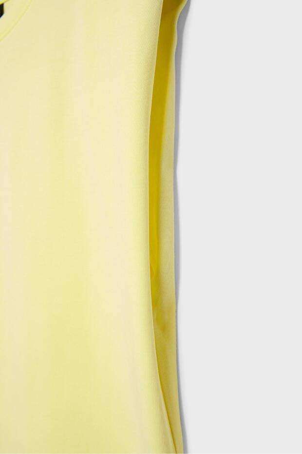 Basic vatkalı t-shirt - 8