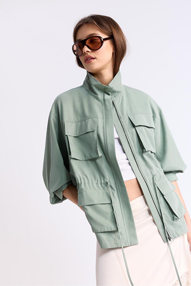 Akışkan utility stili parka - 3