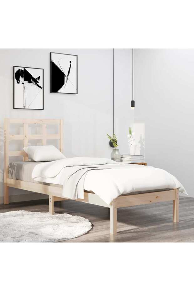Bed frame, 90x200 cm, solid wood