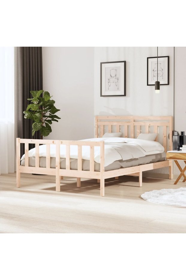 Bed frame, 140x200 cm, solid wood