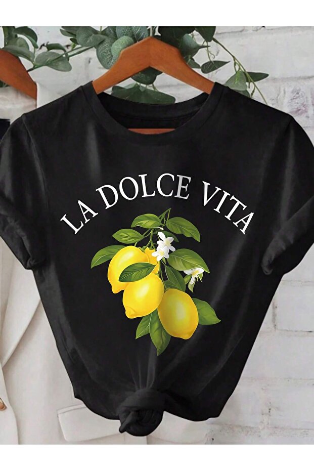 La Dolge Vita Lemon Printed Women's Ov Oversized Work Shirt