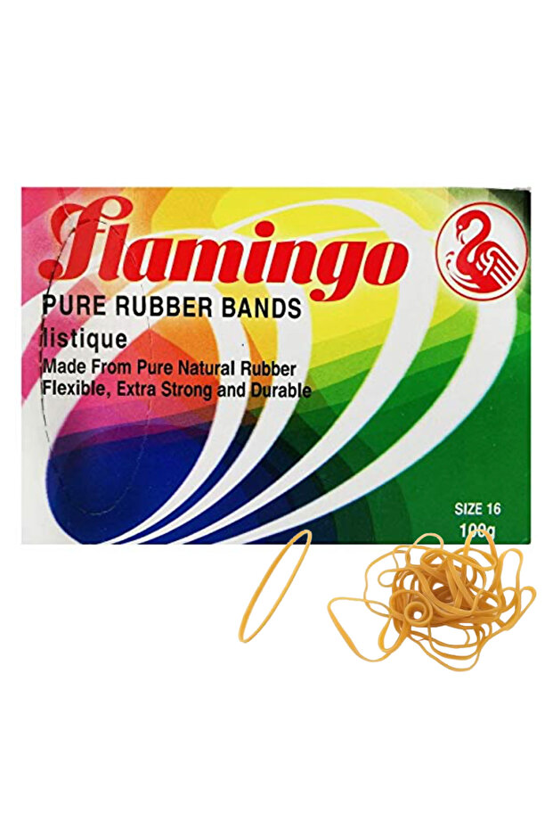 Elastic Stationery Rubber Bands Size 16 (100g)