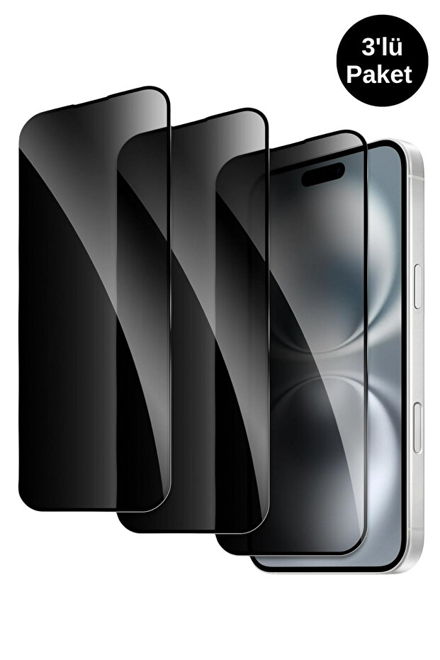 عبوة من 3 قطع متوافقة مع هاتف iPhone 15 Pro Max، واقي شاشة زجاجي مقوى بتقنية Ghost 6D يغطي الشاشة بالكامل