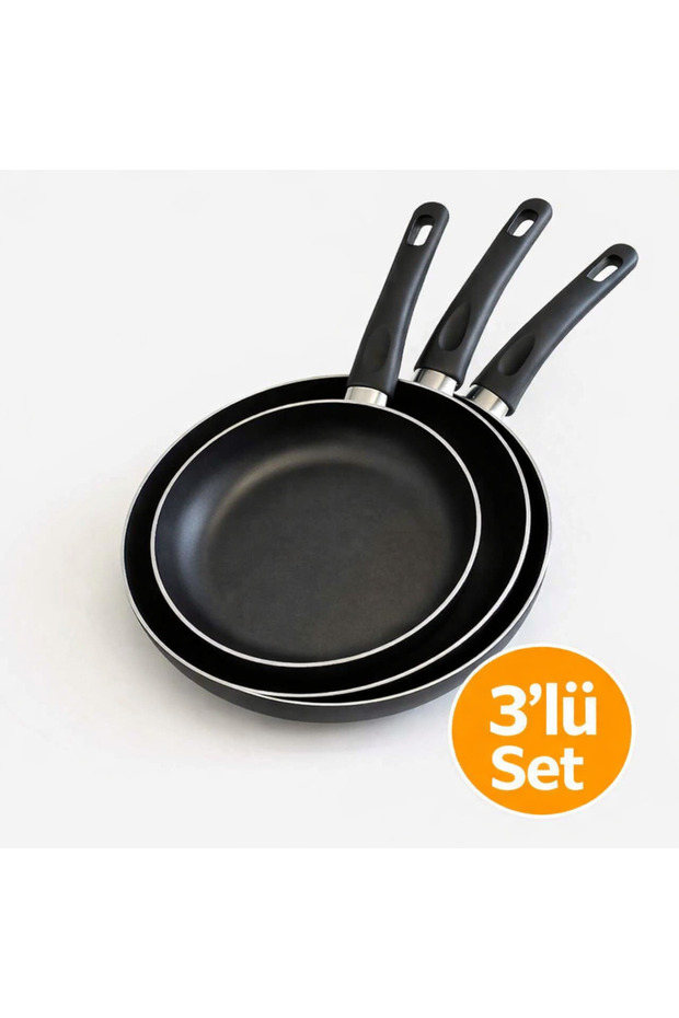 3 Piece Teflon Pan Set 16-20-24 cm
