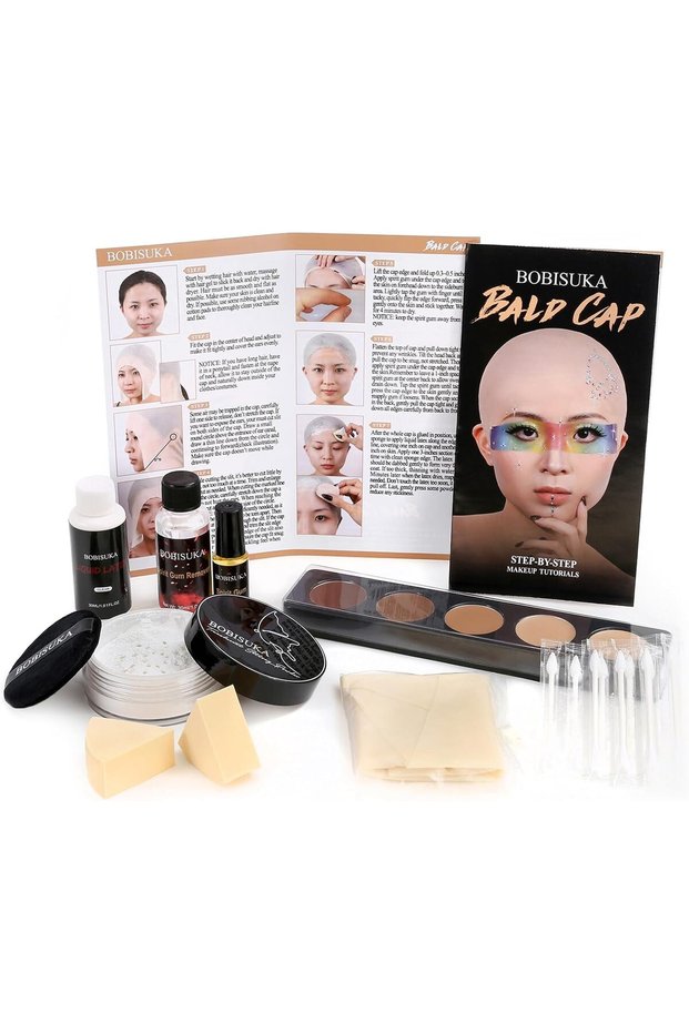 Halloween Bald Cap Makeup Set