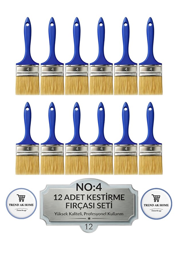 Luxury No:4 Trimming Brush 12-Piece Set – Professional Series, Non-Marking, Premium Quality