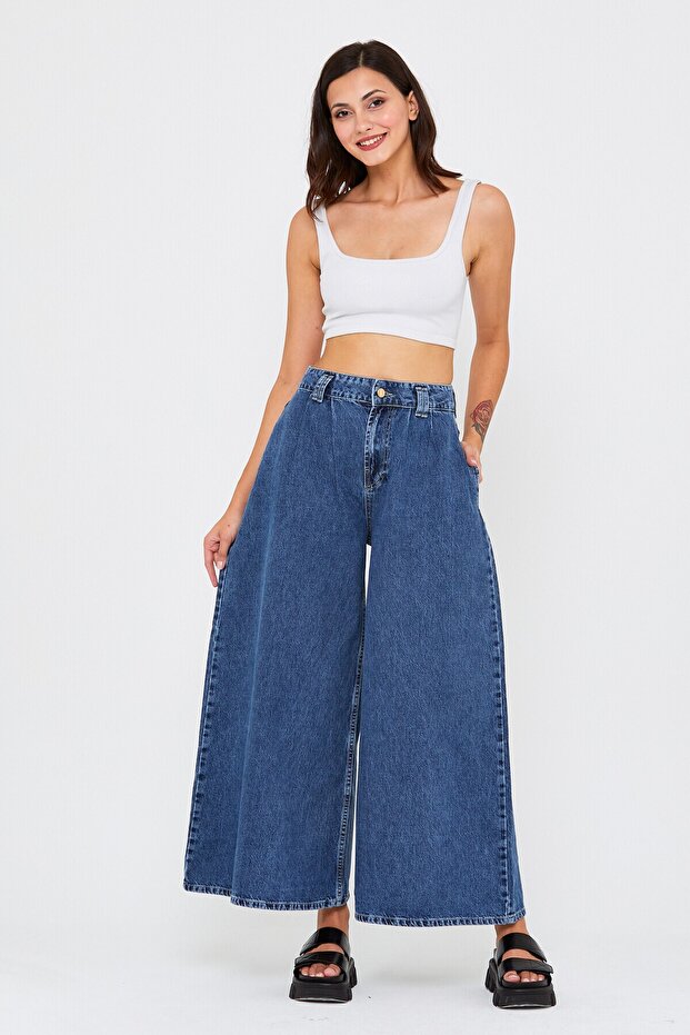 Slouchy Geniş Paça Pantolon - 1