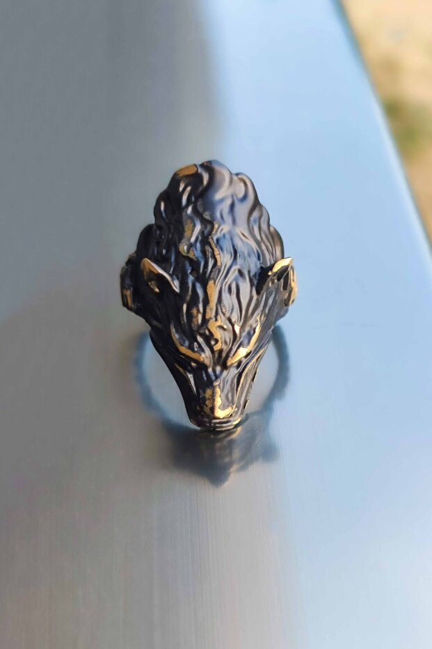 Ancient Wolf Adjustable Men's Ring - 3