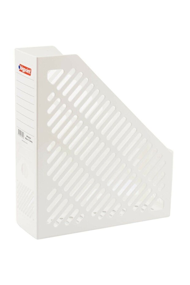 حامل مجلة صندوق بلاستيكي باللون الأبيض - 1