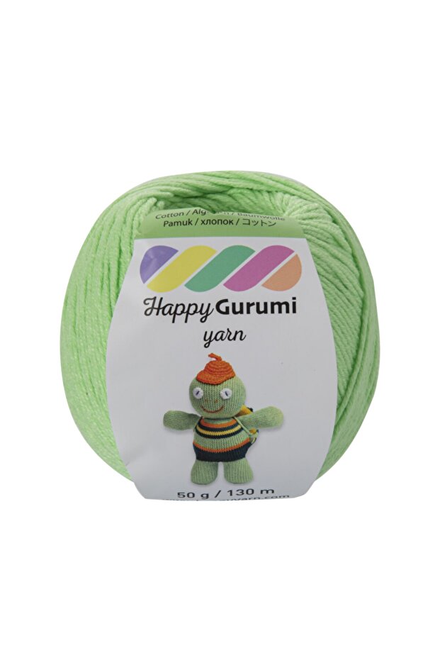 Genel Markalar Happy Gurumi K437 Açık Yeşil Amigurumi Örgü Ipi 50gr 130m
