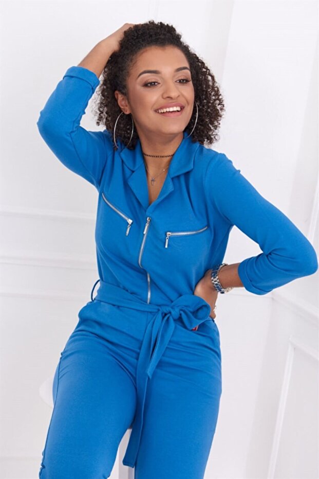 Fermuar Detaylı Tulum - 1