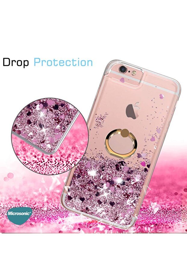 Redmi Note 9 Pro Kılıf Glitter Liquid Holder Mor - 5