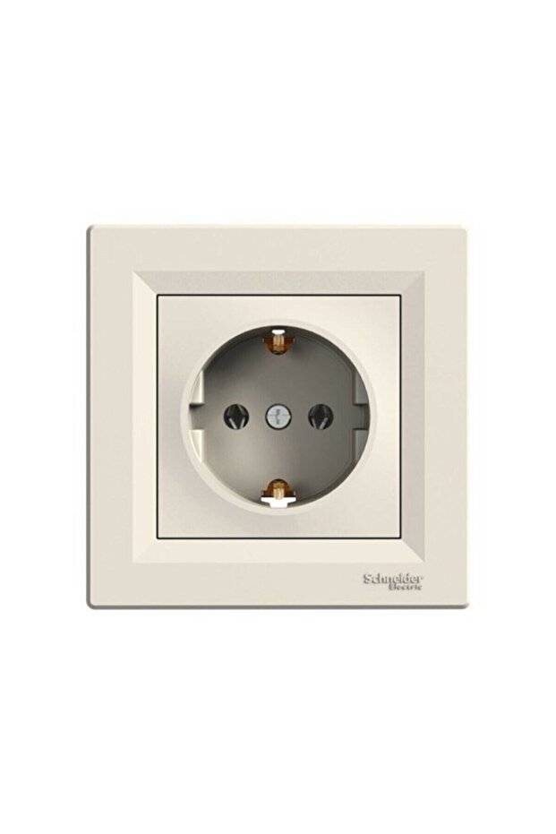 Asfora Cream Grounded Socket