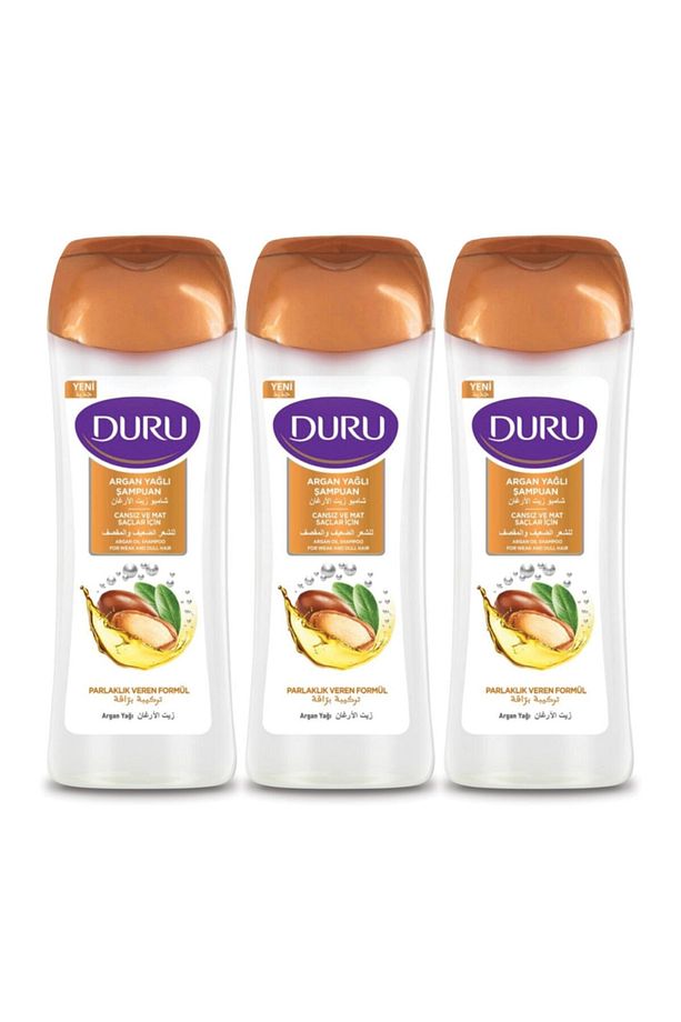 Şampuan Cansız Ve Mat Saçlar Için Argan Yağlı Şampuan 3x600ml - 1