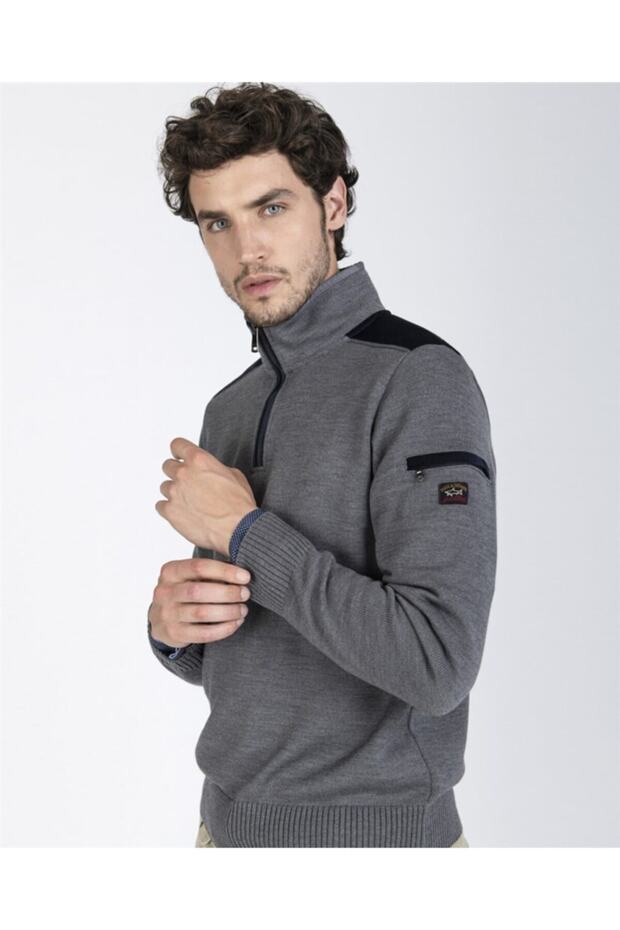 Men's Zıpped Pullover C.w. Wool - 4