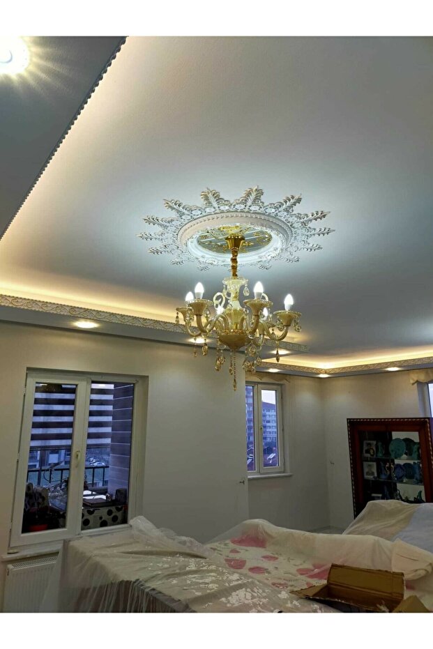 Decozza Oval 90cm Bronz Saray Tavan Göbek - 4