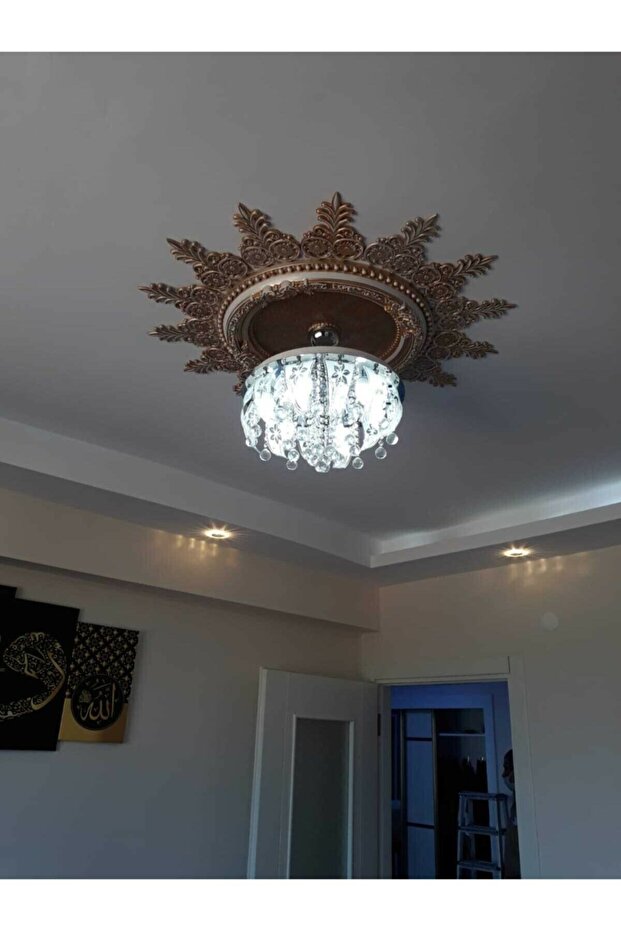 Decozza Oval 90cm Bronz Saray Tavan Göbek - 5