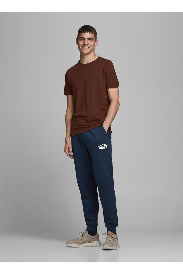 Regular Fit Düz Lacivert Erkek Eşofman Altı - 4