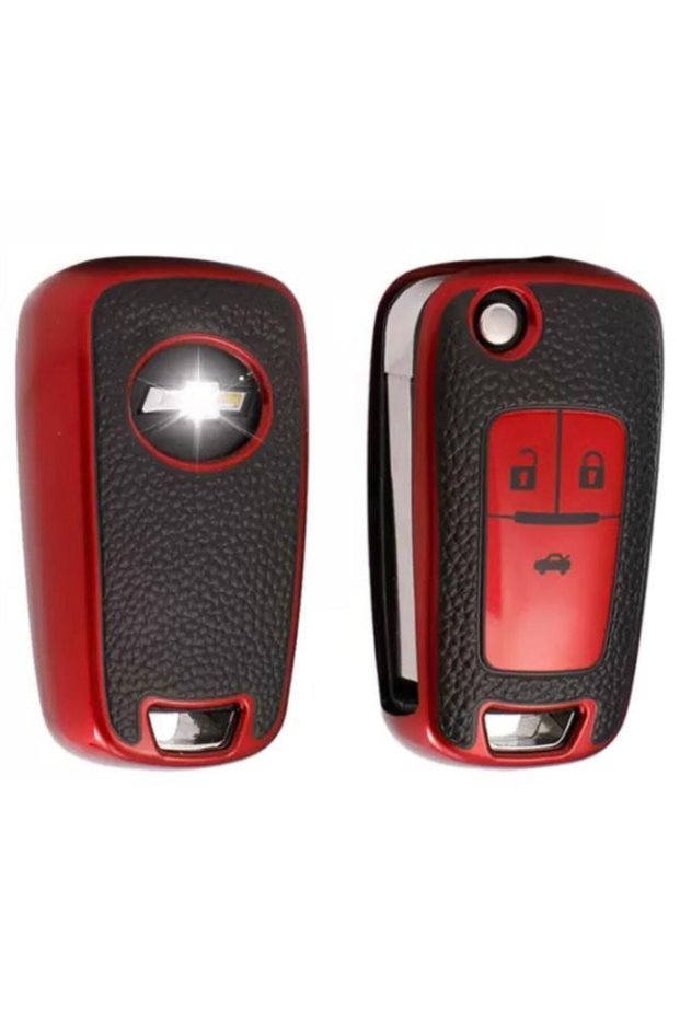 Chevrolet Cruze and Opel Astra Insignia Corsa 3 Key Luxury Key Protection Case Red Color