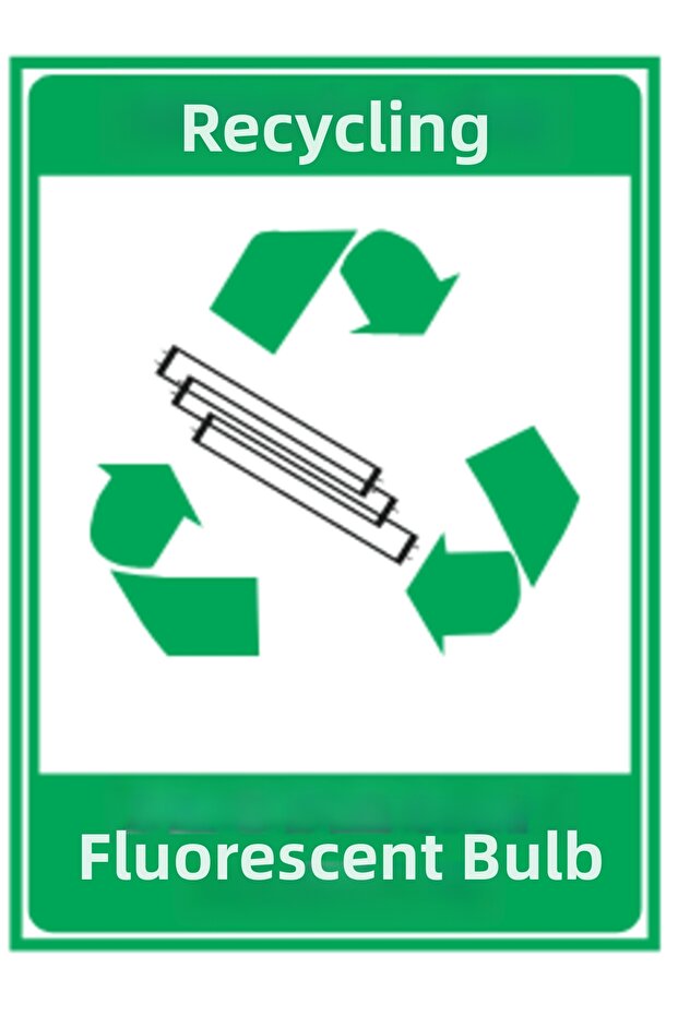 Recycling Fluorescent Bulb Dekota Print – 3 mm Forex Warning Sign 25 cm × 35cm