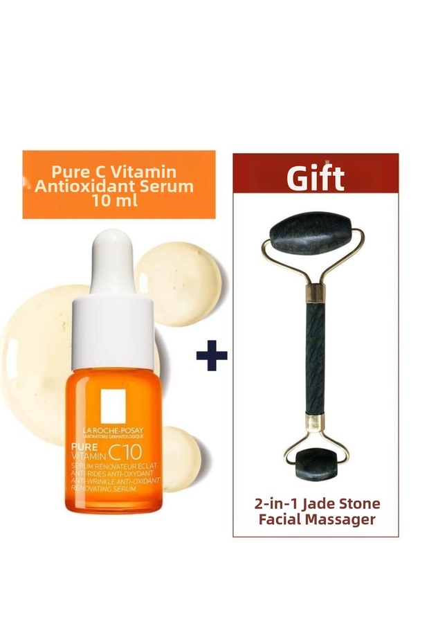 Jade Stone Roller Gift - Pure Vitamin C10 Serum 10 Ml