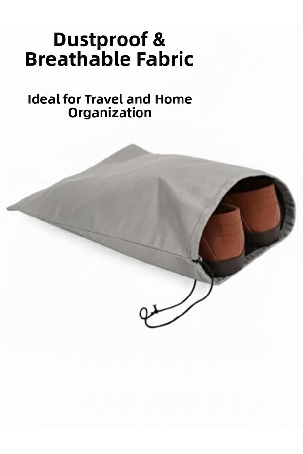 3-Piece Shoe Bag Drawstring Shoe Bag Travel Organizer 42X32 cm