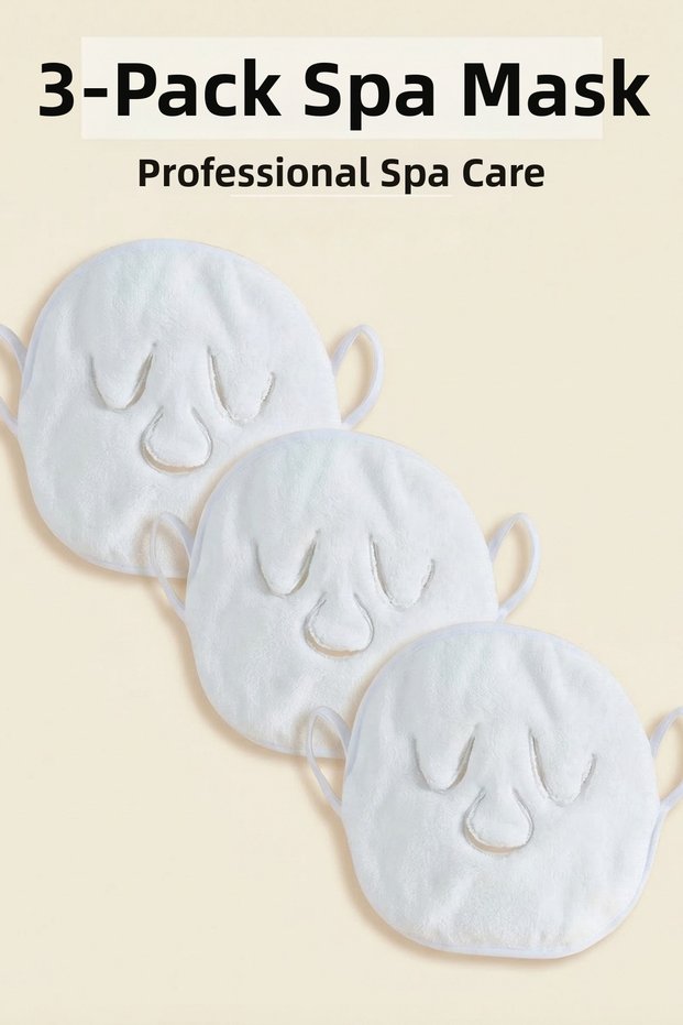 3-Piece Spa Facial Mask Steam Towel Skin Care Set Professional Home Type