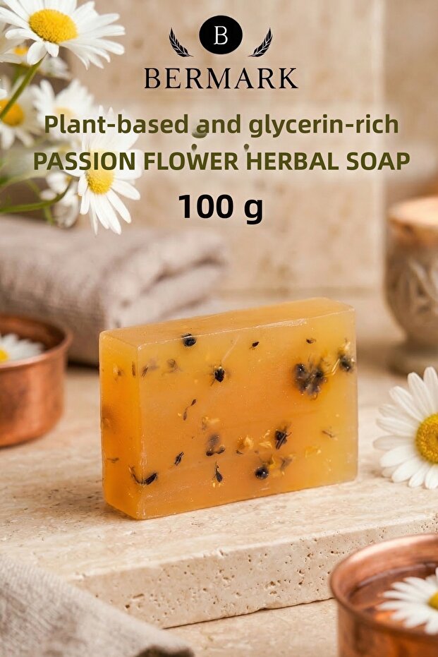 Natural Chamomile Soap with Herbal Oil and Glycerin, Vegan 1 Piece 100 gr